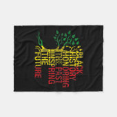 Zwarte geschiedenismaand in het verleden inspirere fleece deken (Voorkant (Horizontaal))