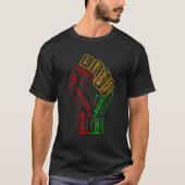 Zwarte geschiedenismaand Inspirerende zwarte leide T-shirt (Voorkant)