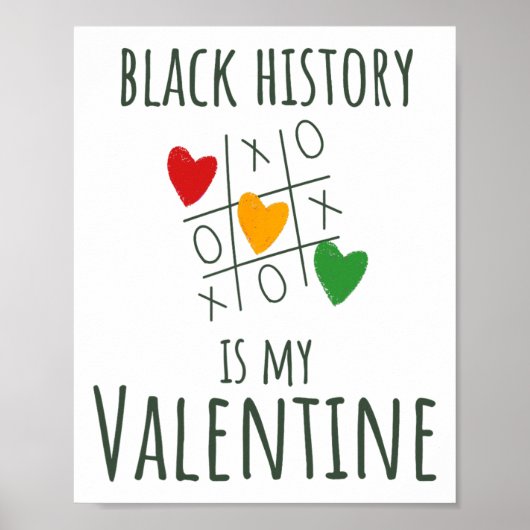 Zwarte geschiedenismaand is de Da van mijn Valenti Poster (Voorkant)