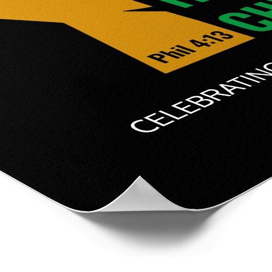 Zwarte geschiedenismaand JA IK KAN Christelijk Poster (Hoek)