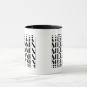 Zwarte geschiedenismaand Juneteenth Melanin-tekst Mok (Midden)