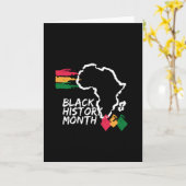 Zwarte geschiedenismaand kaart (Gele Bloem)