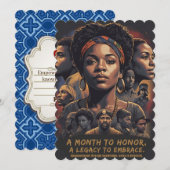 Zwarte geschiedenismaand kaart (Voorkant / Achterkant)