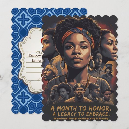 Zwarte geschiedenismaand kaart (Voorkant / Achterkant)