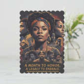 Zwarte geschiedenismaand kaart (Staand voorkant)