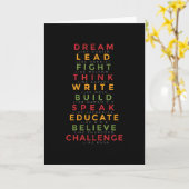 Zwarte geschiedenismaand kaart (Gele Bloem)