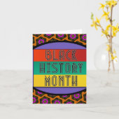 Zwarte geschiedenismaand kaart (Gele Bloem)