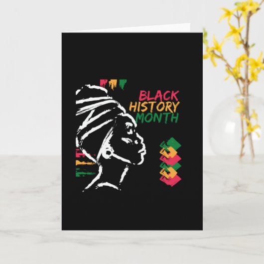 Zwarte geschiedenismaand kaart (Gele Bloem)