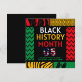 Zwarte geschiedenismaand kaart (Voorkant / Achterkant)