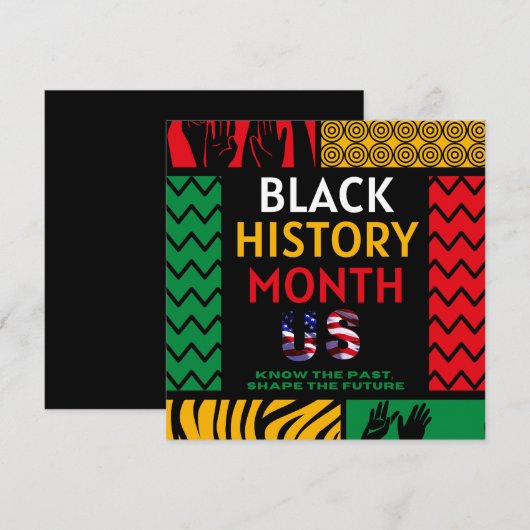 Zwarte geschiedenismaand kaart (Voorkant / Achterkant)