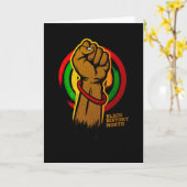 Zwarte geschiedenismaand kaart (Gele Bloem)