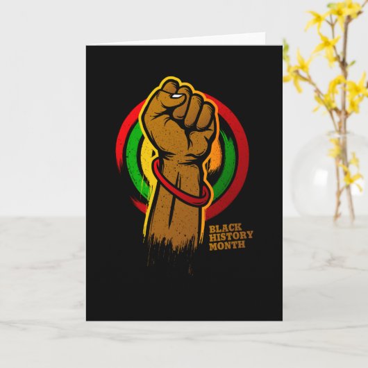 Zwarte geschiedenismaand kaart (Gele Bloem)