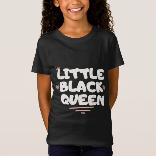 Zwarte geschiedenismaand Kleine zwarte koningin T- T-shirt (Voorkant)