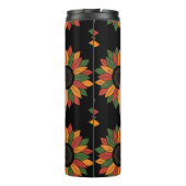 Zwarte geschiedenismaand Kleurrijke bloemen Tumble Thermosbeker (Achterkant)