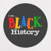 Zwarte geschiedenismaand labels (Design 2)