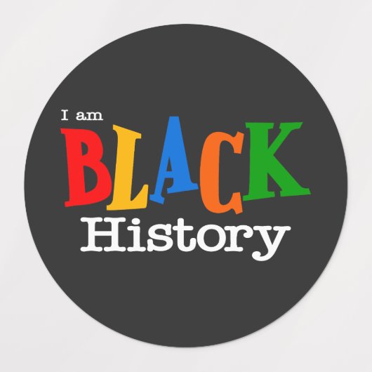 Zwarte geschiedenismaand labels (Design 2)