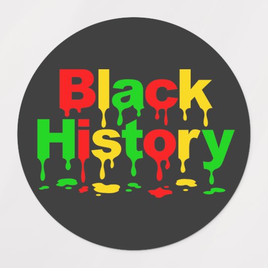 Zwarte geschiedenismaand labels (Design 1)