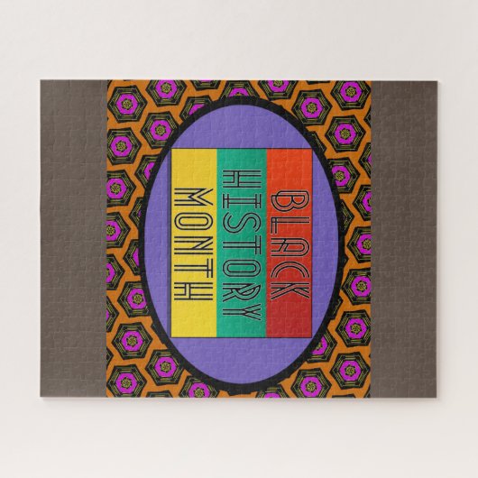 Zwarte geschiedenismaand legpuzzel (Horizontaal)