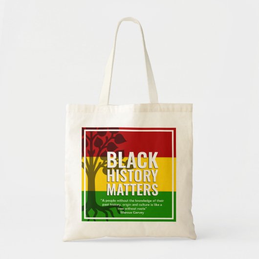 Zwarte geschiedenismaand MARCUS GARVEY Citaat BHM Tote Bag (Voorkant)