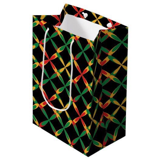 Zwarte geschiedenismaand medium cadeauzakje (Voorkant Gekanteld)