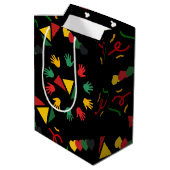 Zwarte geschiedenismaand medium cadeauzakje (Achterkant Gekanteld)