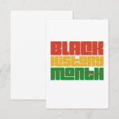 Zwarte geschiedenismaand meer dan een maand bedankkaart (Voorkant / Achterkant)