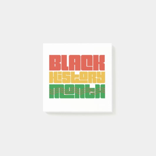 Zwarte geschiedenismaand meer dan een maand post-it® notes (Voorkant)