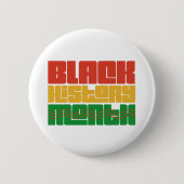 Zwarte geschiedenismaand meer dan een maand ronde button 5,7 cm (Voorkant)