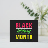 Zwarte geschiedenismaand Melanin African American  Briefkaart (Staand voorkant)