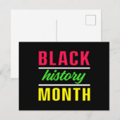 Zwarte geschiedenismaand Melanin African American  Briefkaart (Voorkant / Achterkant)