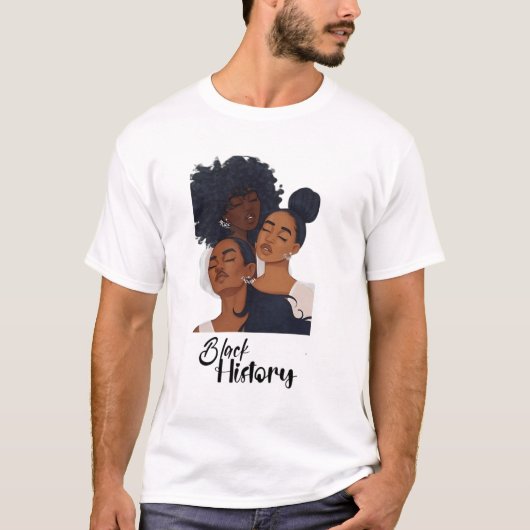 Zwarte geschiedenismaand Melanin Queens T-shirt (Voorkant)