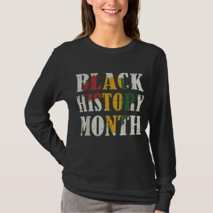 Zwarte geschiedenismaand met afrikaanse vlag voor t-shirt