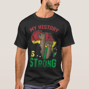 Zwarte geschiedenismaand Mijn geschiedenis is ster T-shirt