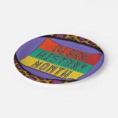 Zwarte geschiedenismaand papieren bordje (Gekanteld)