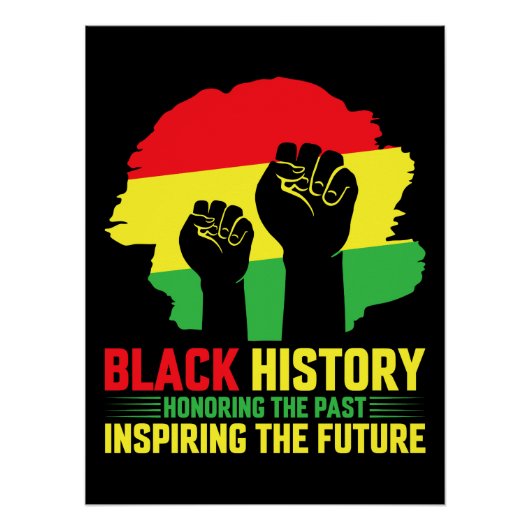 Zwarte geschiedenismaand perfect poster (Voorkant)