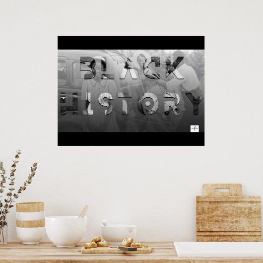 Zwarte geschiedenismaand poster (Keuken)
