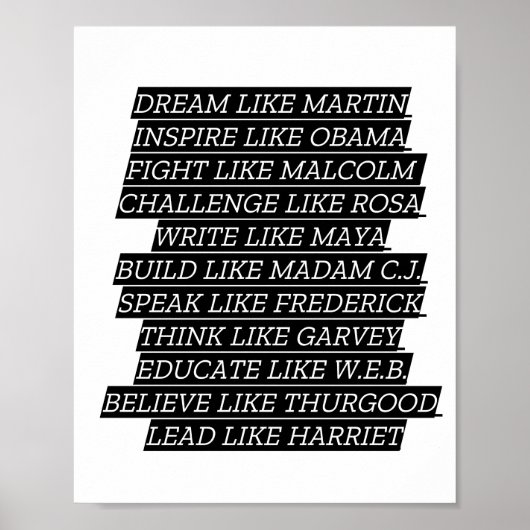 Zwarte geschiedenismaand poster (Voorkant)