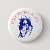 Zwarte geschiedenismaand ronde button 5,7 cm (Voorkant)