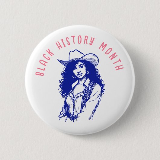 Zwarte geschiedenismaand ronde button 5,7 cm (Voorkant)