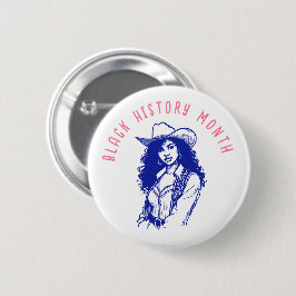 Zwarte geschiedenismaand ronde button 5,7 cm