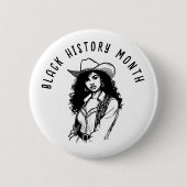 Zwarte geschiedenismaand ronde button 5,7 cm (Voorkant)