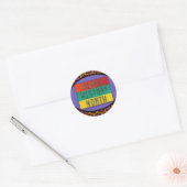 Zwarte geschiedenismaand ronde sticker (Envelop)