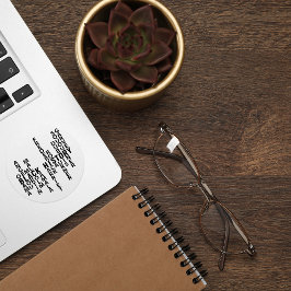 Zwarte geschiedenismaand ronde sticker