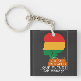 Zwarte geschiedenismaand sleutelhanger