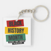 Zwarte geschiedenismaand sleutelhanger (Achterkant)