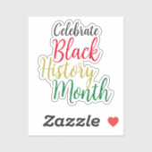 Zwarte geschiedenismaand sticker (Vel)
