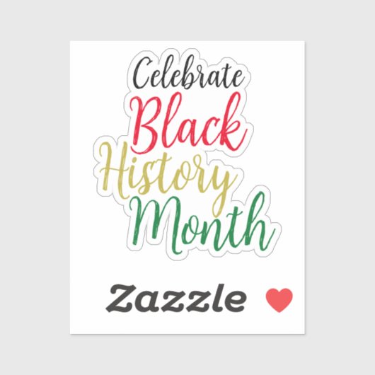 Zwarte geschiedenismaand sticker (Vel)