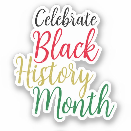 Zwarte geschiedenismaand sticker (Voorkant)