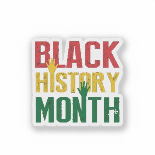 zwarte geschiedenismaand sticker (Voorkant)