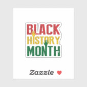 zwarte geschiedenismaand sticker (Vel)
